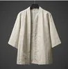 Mäns avslappnade skjortor män kläder 2022 kinesisk tang kostym förbättrad hanfu etnisk stil plus storlek hajuku cardigan sommar tai chi skjorta