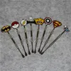 100pcs New design Stainless steel ecig dabber tool titanium dab nail for wax with Catu Badge atomizer vaporizer pen DHL4434997