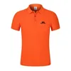 여름 남자 폴로 셔츠 캐주얼 짧은 슬리브 남성 골프 통기 가능한 J Lindeberg 남자 폴로 셔츠 탑 고품질 220620