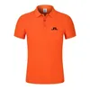 القمصان الصيفية للبولو القمصان غير الرسمية بأكمام قصيرة من الذكور جولف تنفس J Lindeberg Men's Polo Shirt Tops عالية الجودة 220620