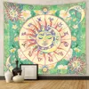 Tapiz de Mandala de 150x200cm, tapiz de pared de Sol y Luna blanco y negro, tapiz de pared Hippie de Tarot, paquete de dormitorio para el hogar, inventario al por mayor