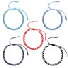 ボヘミアンチベット織りロープブレスレット女性用男性ストリングチェーン調整可能なラッキーロープコーンノットブレスレットジュエリー