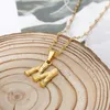 Pendant Necklaces Fashion Cute Minimalist Initial Letter For Women Vintage A-Z Necklace Gold Chain Chokers Custom JewelryPendant