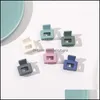 Cramps Hair Bijoux Mini Taille Square Shape Longueur 2,2 cm Pure Color Plastic Claw Clips European Femme Lady Sc Dht7h