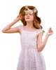 Robes de fille Princesse Bohême Blanc Dentelle Robe Bébé Enfants Fleur Filles Fête De Mariage Longue Adolescente Vêtements Élégants Pour 3 4 6 8 10 12Y