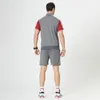 Zomerherenset Man Zipper Sportswear 2 -delige Hip Hop Sets Sports Pak Sweatshirt Shorts Sweatsuit Male Us Size tracksuit 220609