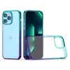 Étuis de téléphone en acrylique dégradé de couleurs doubles de 1,5 mm pour iPhone 14 Pro Max 13Pro 12 Mini 11 XS XR 7 8 PlusCouverture arrière transparente en TPU antichoc pour mobile