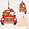 Factory Christmas Tree Hanging Ornaments Wooden Car Pendant New Year Gifts Xmas Accessories Home Decorations