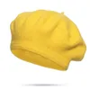 Шляпа Beret Женская шерсть французское берет -кепки винтажные шляпы художника модная зимняя осень шерстяные береты ушные муфты 30 цветов