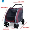 Outdoor Pet Cart Dog Cat Carrier Passeggino Copertura pioggia per tutti i tipi di e carrelli Letti Furniture258S202s
