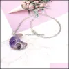 Pendant Necklaces Pendants Jewelry Healing Crystal Natural Stone Moon Charms Twine Tree Of Life Wire Wrap Pendan Dy5