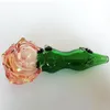 New Rose Style Glass Hand Pipe Tobacco Pipes Smoking Burner Amazing Design Dab Rig For Dry Herb