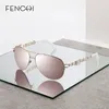 Fenchi Pink Sunglasse Pilot Vintage Female Sun Gasses UV 400 White Shades Zonnebril Dames Feminino de Sol 220514