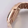 Designer de luxo Máquinas automáticas masculinas relógios de diamante anel luminoso banda de aço rosa Gold Lattice Weekly Calendário8472571