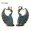 VILEAD Danser beeldjes Pauw abstracte kunst ornament standbeeld hars sculptuur model thuiskantoor decoratie ambachtelijke desktop decor 22084553482