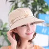 Chapeaux à large bord mode femmes filles été plage bouton pare-soleil pliable avec grosses têtes Protection UV casquette femme