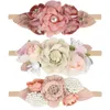 Accessoires pour cheveux Mignon Boutique Tissu Tête Fleur Ins Beau Bébé Bandeau Coiffe Élastique Fontanelle Anniversaire Pour KidsHair