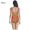 Est Fashion Bohemian Tribal Totem 3D Print Girls Onepiece Swimming Bathing Strandkläder ärmlös Sexig baddräkt 220617
