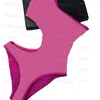 Baddräkt med en axel för dam Sexig midja avskuren design Baddräkt i ett stycke vadderad rosa baddräkt