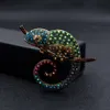 Crystal Vintage Chameleon Brosches for Women High Grade Fashion Lizard Brooch Pins Coat Accessories Animal Jewelry Gifts