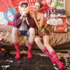 UPS Neuheit Happy Funny Männer Frauen Paar Grafik Socken gekämmte Baumwolle Weihnachten Muster lange Socken Weihnachtsgeschenk