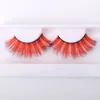 Colored Lashes Gradient Green Blue Red False Eyelashes Dramatic Cosplay Party Faux Mink Color Eye Lash Make Up Tools