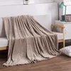 Blankets Super Soft Macrame Flannel Blanket 200x230cm Design Portable Sofa Travelling Pattern Tassel Bedspread 180x200cm