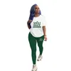 Designer 2022 Autunno Tute da donna Tuta 2 pezzi Set da jogging T-shirt a maniche corte Pantaloni Abiti coordinati Abbigliamento casual da donna