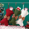 Dog Bone Christmas Stockings for Pet Knit Xmas Stocking Holiday Home Decoration Pise Hängande ornament PHJK2208