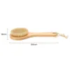 Brosse pour le corps Poils de sanglier naturels Peau sèche organique Brosse pour le corps Bambou Dos humide Brosses de douche Brosse de bain exfoliante 906