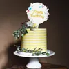 Inne świąteczne zapasy imprezowe, to Bronzing Happy Birthday Cake Topper Butterfly Acrylic Cupcake do Baby Shower Dessert Dekoracja
