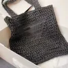 Schouder beddengoed tas tote vrouwen strandtassen luxe handtassen Mesh ademzakken Geweven Winkelen Zomer Stro Microfiber Geborduurd dicky0750