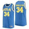 NCAA College Basketball UCla Bruins 34 David Singleton Jersey Lonzo Ball 2 Zach Lavine 14 42 Kevin Love 5 Barão Davis 24 Jalen Hill University Respirável Nome personalizado