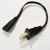 Cable adaptador de corriente corto de alta calidad, Nema 1-15P 2pin enchufe macho de EE. UU. a IEC 320 C7 Cable de extensión hembra de aproximadamente 30CM/10 Uds