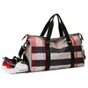 duffle påsar fitness väska bärbar torr våt separering sko fack bagage stor kapacitet oxford tyggitter resväska kan täckas med drag 220707