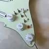 Ensemble de Pickguard chargé de mise à niveau SSS, interrupteur multifonction, Mini micros Humbucker blancs, harnais de soudage à bascule à 7 voies pour guitare FD, 20 combinaisons de styles