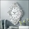 Orologi da parete Home Decor Garden Ll European Angel Clock Resin Flower e orologi classici per stile Soggiorno B Ot7TX