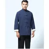 Men's Jackets Mens Chinese Tang Suit Tops Spring Autumn Both Sides Coat Long Sleeve Martial Arts Jacket Shirts China National Costum