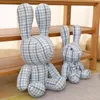 CM Cute Plaid Rabbit Animals Bunny Hugs For Baby Sussen Doll Girls Hoge kwaliteit Verjaardagsgeschenken J220704