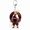 Anime Demon Slayer Keychain Acryl Kimetsu No Yaiba Blade of Ghost Keychains Key Cover Chain Keyring sieraden Accessoires Geschenken Y220413