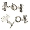 50pcs new diy fashion jewelry findings metal hooks vintage silver 2 holes anchor clasps for leather bracelets toggles 2518mm9729122