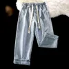 Męskie spodnie jeansowe Casual Vintage workowate ubrania spodnie z prostymi nogawkami koreański moda mężczyzna Streetwear Pop Harajuku spodnie oversize J220629