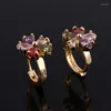 Hoop & Huggie Arrival Luxurious Earring Ladies Fashion Shining Colorful Crystal Zircon Earrings For Women Wedding AccessoriesHoop Kirs22