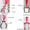 Sublimation White Blanks Metal Christmas Decorations Heat Transfer Santa Claus Pendant DIY Christmas Tree Ornaments Gifts FY4756