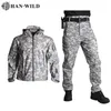 Soft Shell Taktische Jacke Wasserdicht Männer Windjacke Militär Uniform Airsoft Outfit Camo Armee Militär Jacke Jagd Kleidung 220516