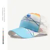 2022 Yaz Baskı Top Kapakları Kadınlar Mesh Nefes Alabilir Horsetail Çapraz Beyzbol Kapağı 20 Desenler Yeni Tasarım Güneş Şapkaları