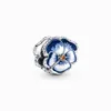 2022 New 925 Sterling Silver Spring Pansy Flower Pendant Charms Enamel Butterfly Beads for Original Pandora Bracelets and Necklaces Women Jewelry DIY