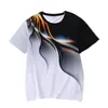 Men's T-Shirts Breathable Men T-shirt Creative 3D Magic Colorful Picture Print Unisex Fashion Short Sleeve Top Casual One Neck Male Tee Mild