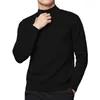 Maglioni da uomo Maglione da uomo in cotone lavorato a maglia Slim Turtlenck Pullover Autunno Inverno T-shirt a collo alto Mockneck Abbigliamento da uomo