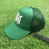 Sommarny Stingy Brim Hats 2022Ma Cotton Canvas Truck Driver Hat Fashion Mesh broderad baseballmössa för män
